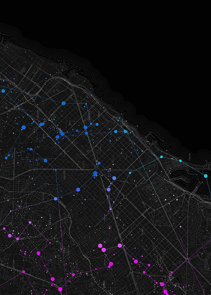 City Map with Connections