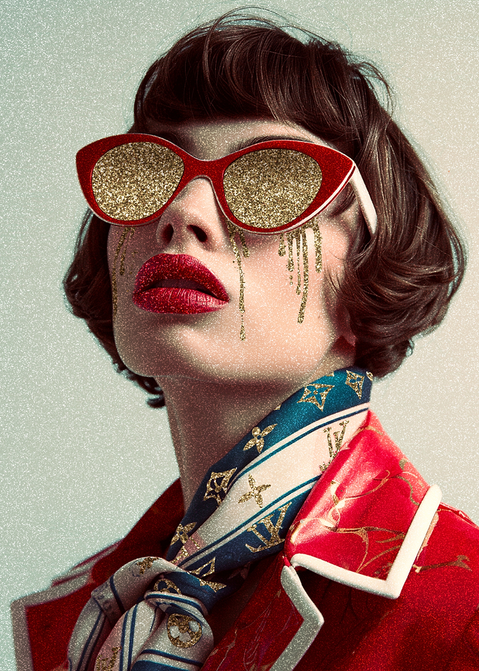 Glitter Tears Fashion Portrait