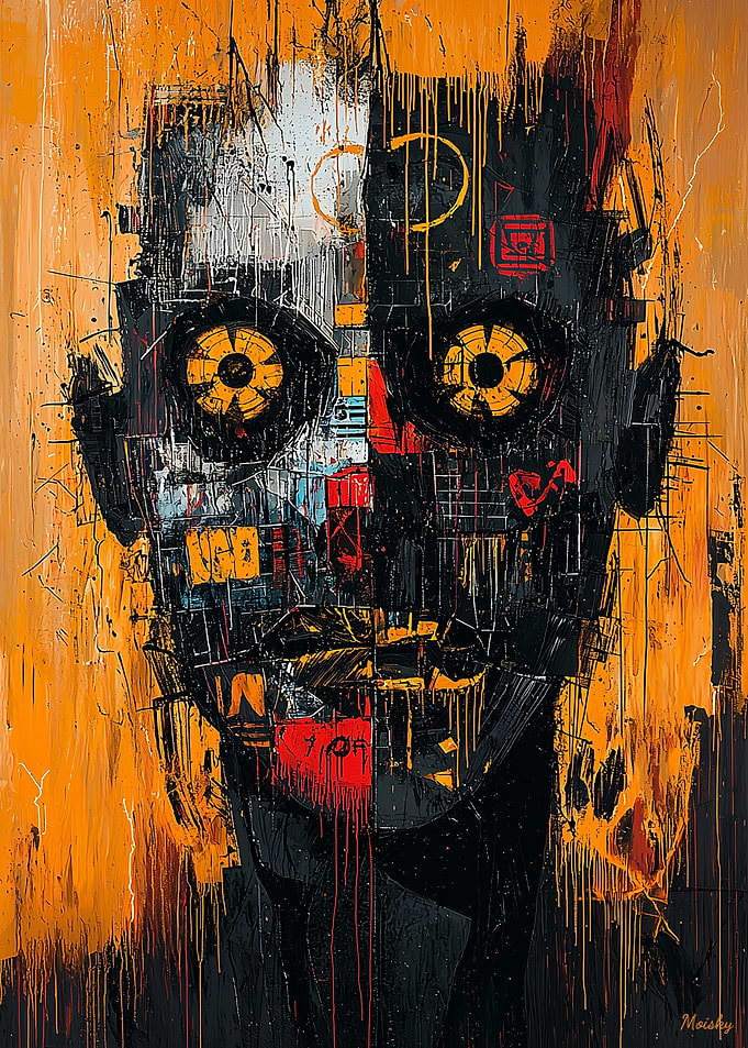 Neoexpressionist Urban Chaos Portrait