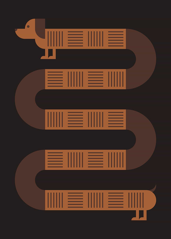 Abstract dachshund