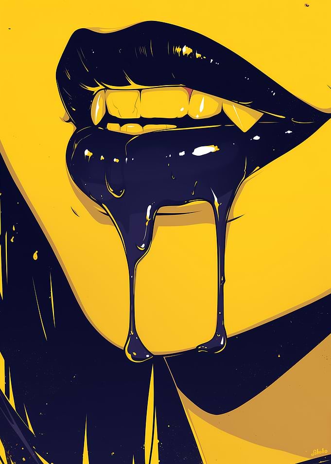 Dripping Black Lips