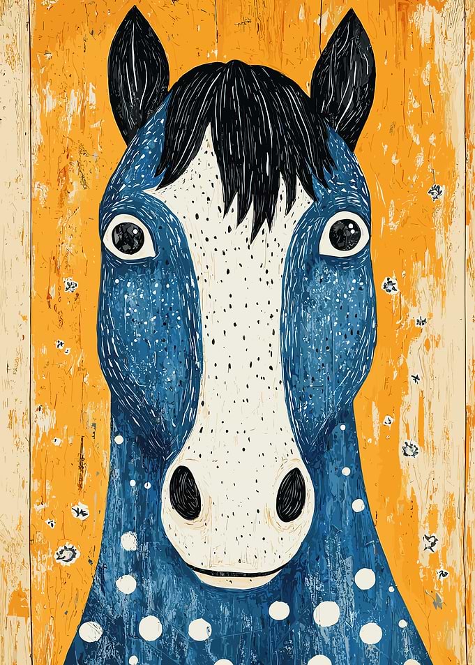 Blue Horse Portrait