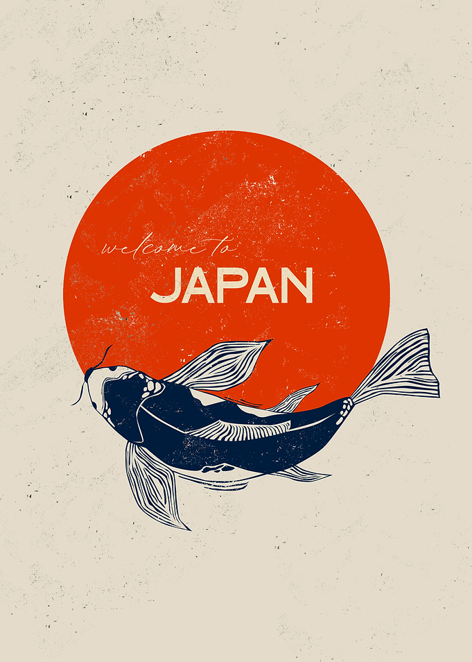 Japan Koi Fish Poster