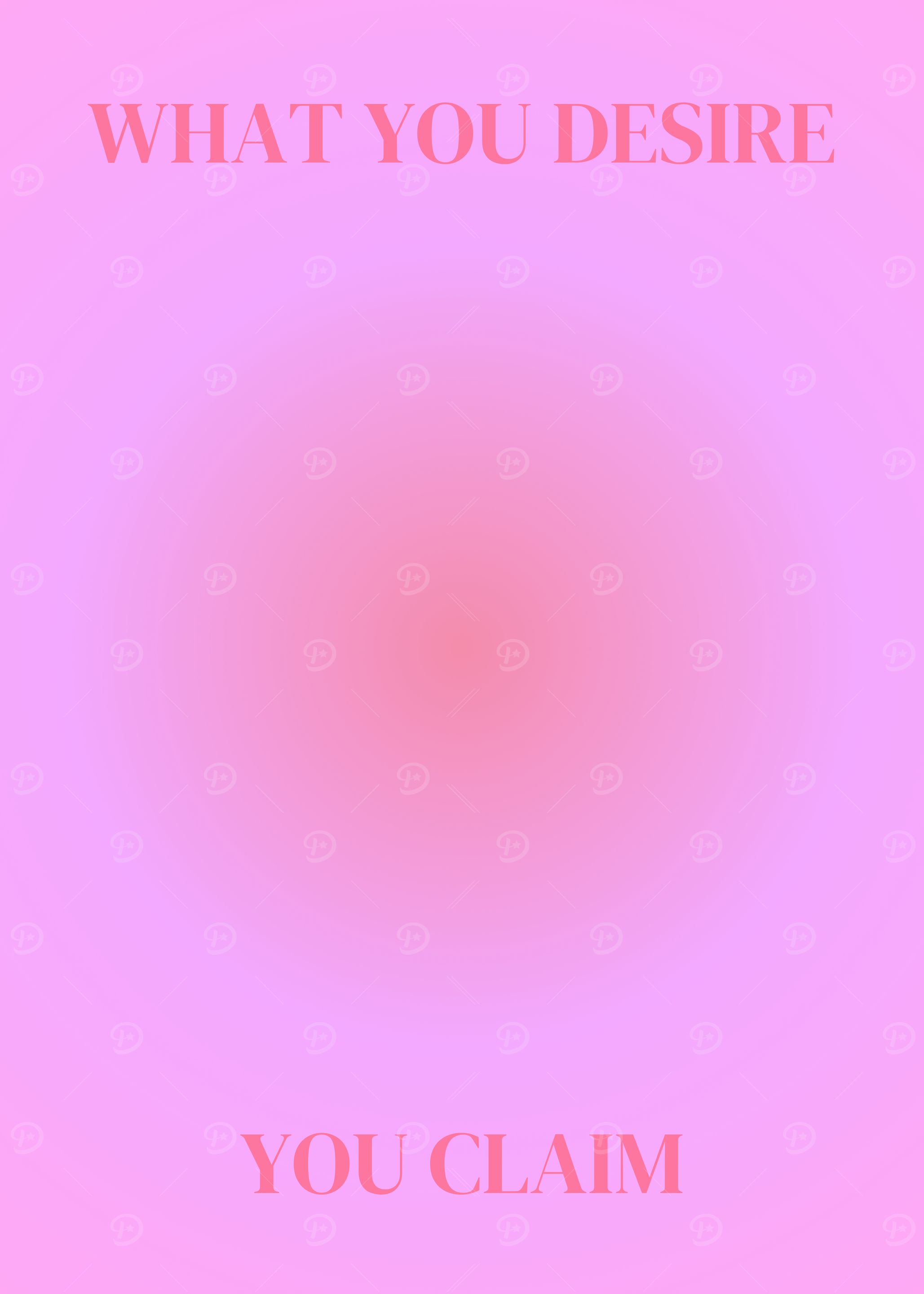 Pink Gradient Quote Aura Poster