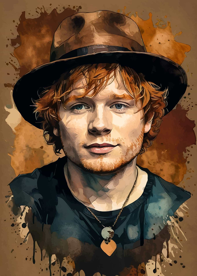 Ed Sheeran Watercolor Portrait