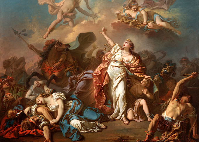 Roman Goddess in Battle