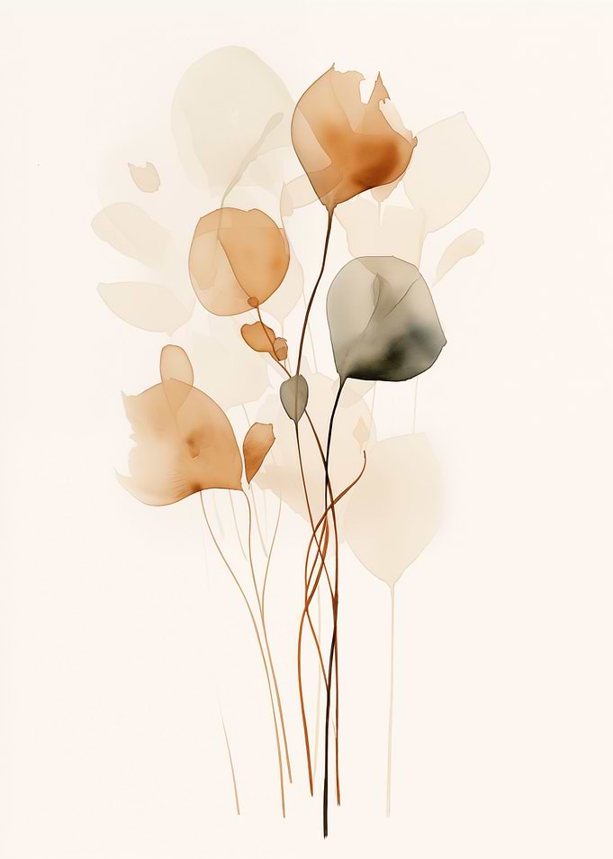 Abstract Flowers Art