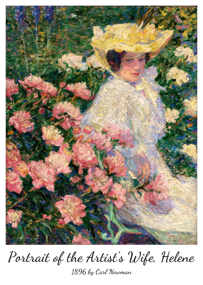 'Portrait of the Artist’s Wife, Helene' (1896) by Carl Newman