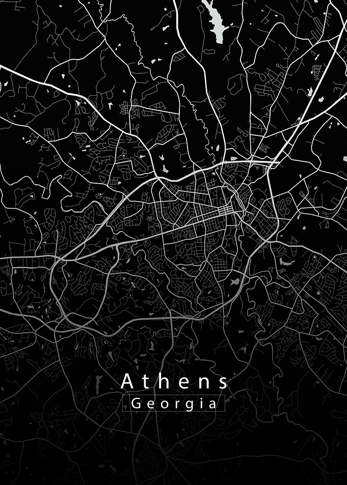 Athens Georgia City Map