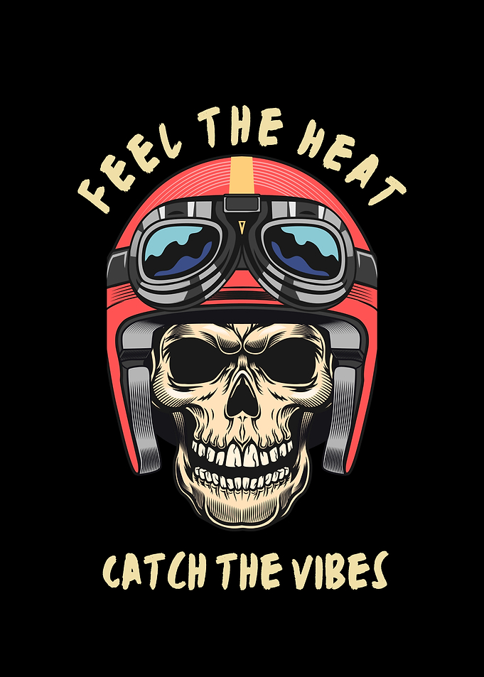 Skull in Motorcycle Helmet