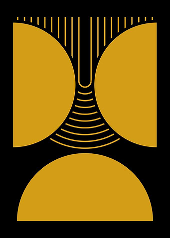 Abstract Gold & Black Art