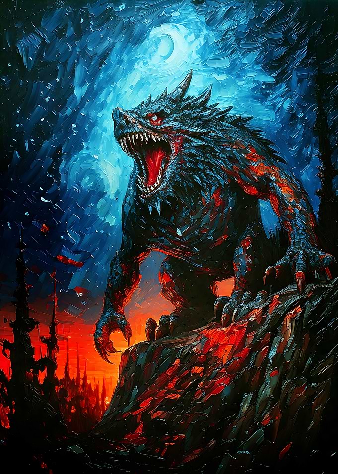 Ferocious Beast Painting