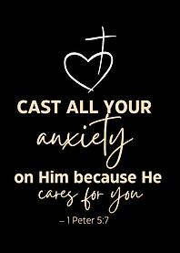 Cast Your Anxiety Christian Bible Verse
