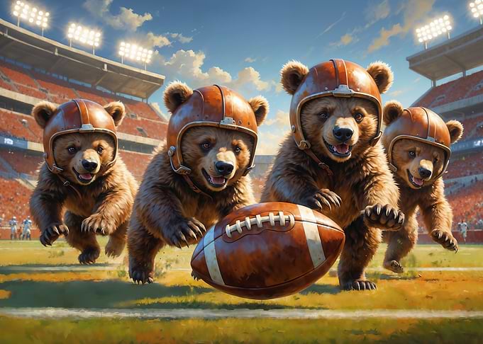Bear Cubs Old School Football