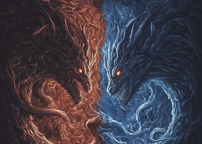 Fire and Ice Dragons