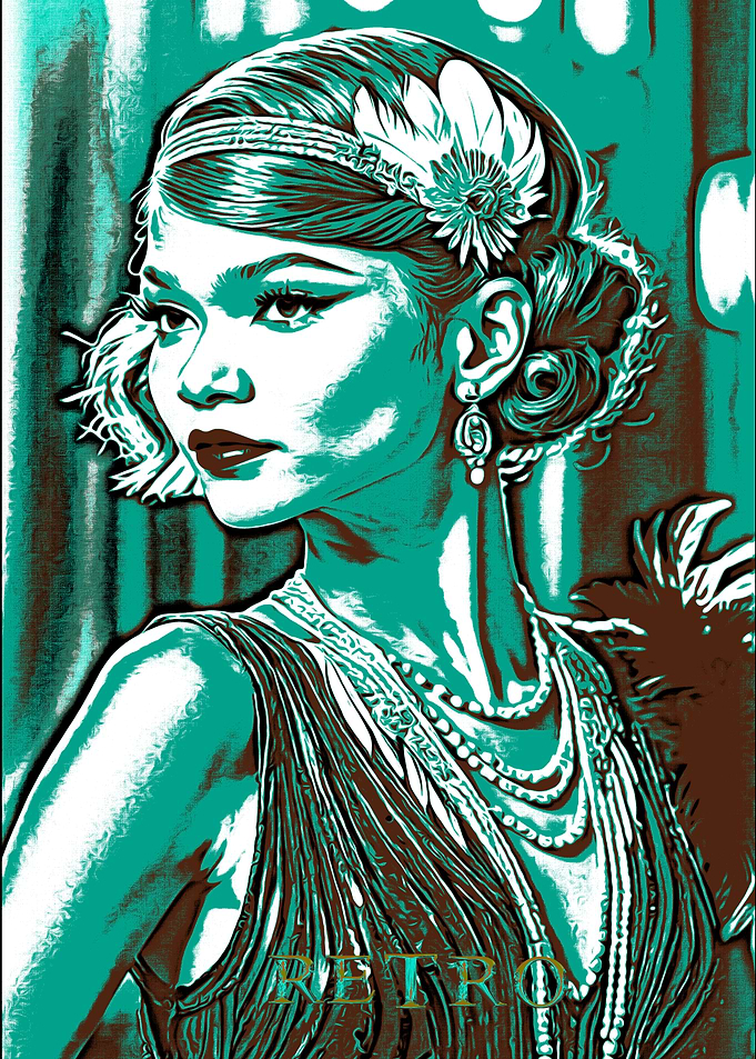 Retro Woman Portrait
