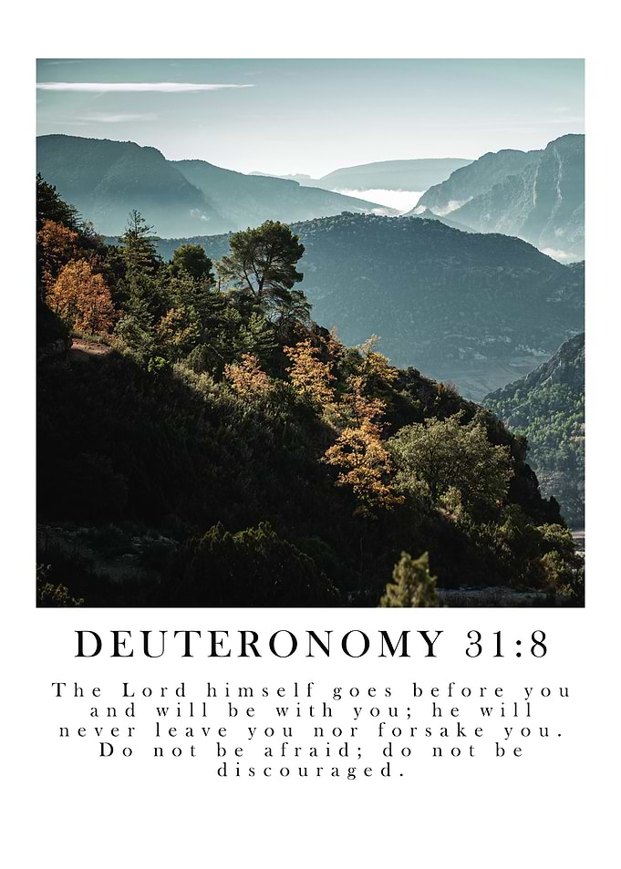 Bible Verse Poster - Deuteronomy 31:8