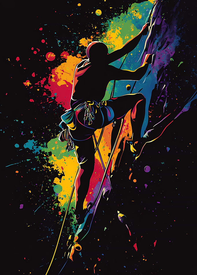 Rock Climbing Silhouette