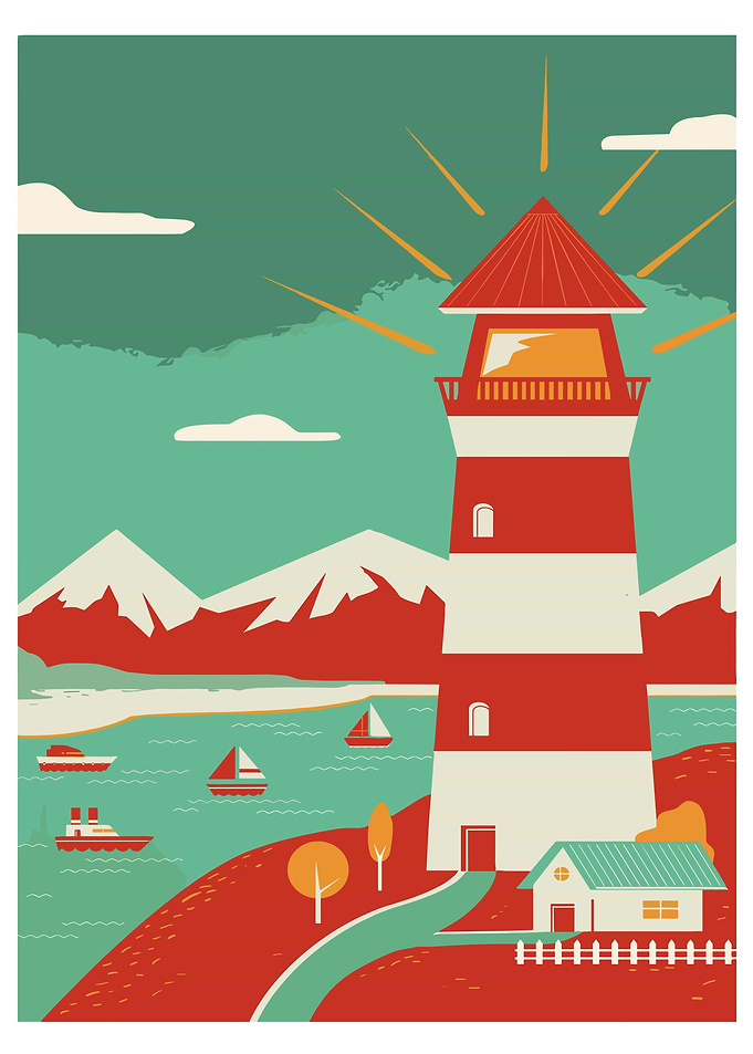 Lighthouse by the Sea