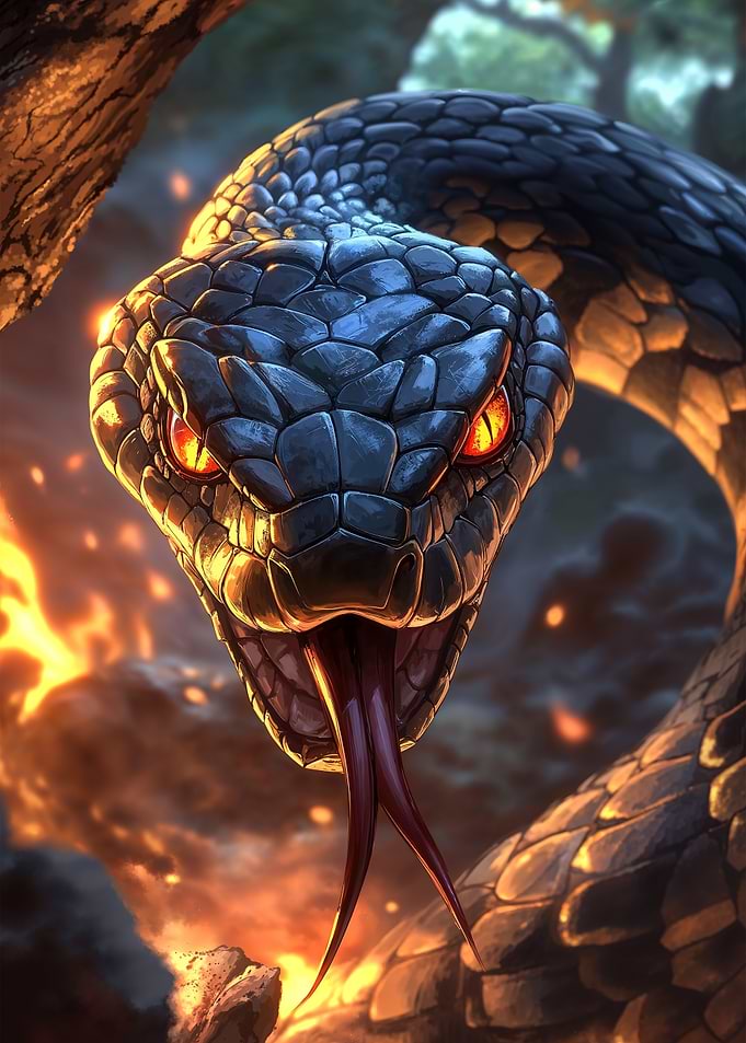 Black snake of fire