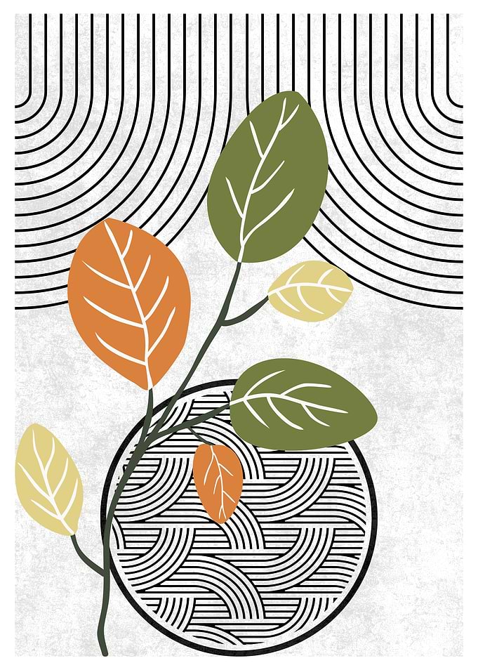 Abstract Leaf Art
