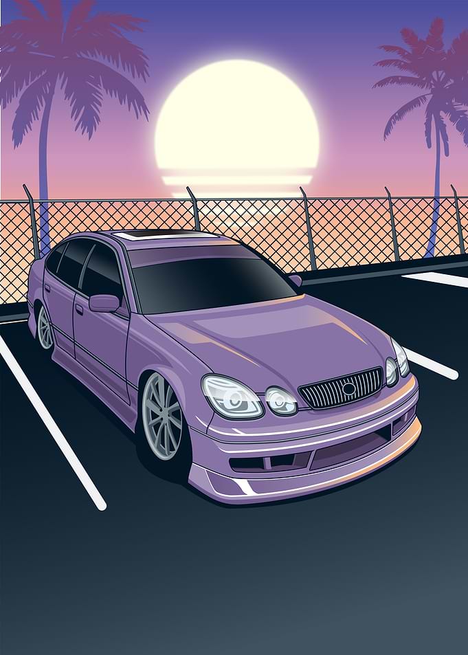 Toyota Aristo Synthwave
