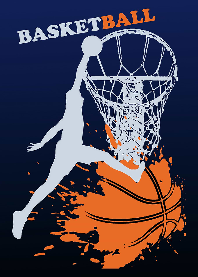 Basketball Dunk Silhouette