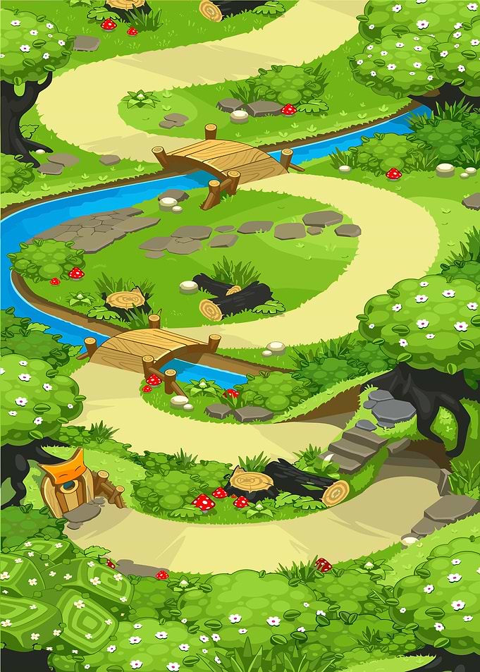 Forest Path with Stream