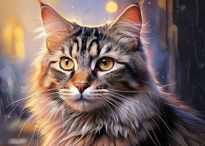 Maine Coon Cat Portrait