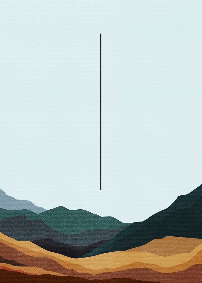 Minimalist Mountain Landscape