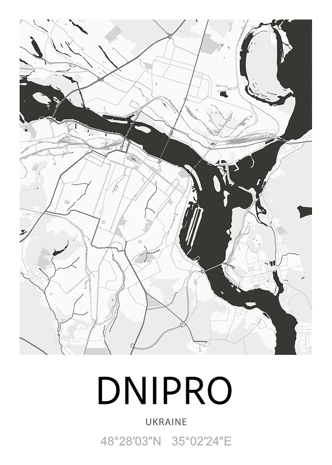 Dnipro City Map