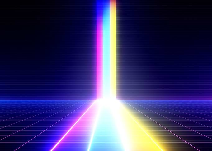 Neon Grid Background