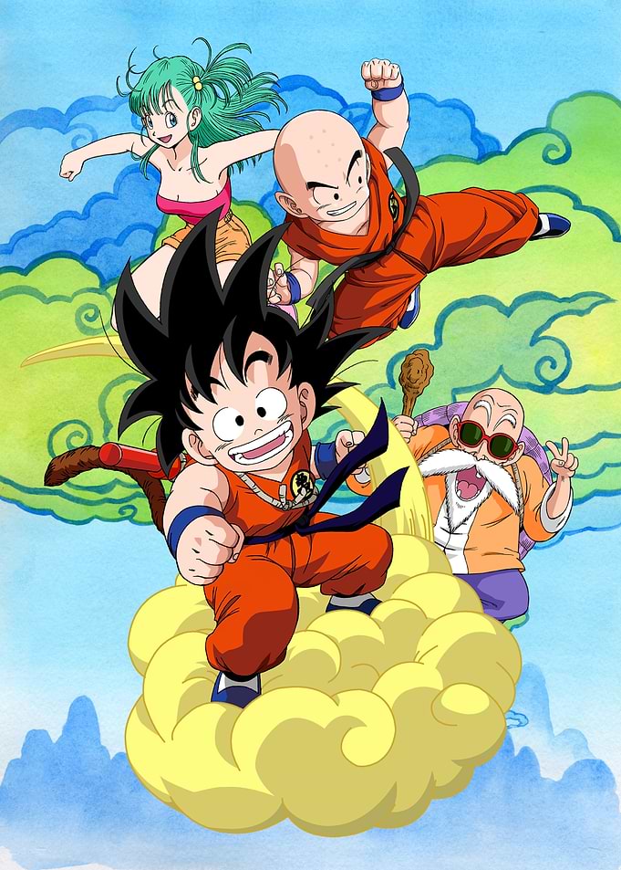 Goku on Nimbus Cloud