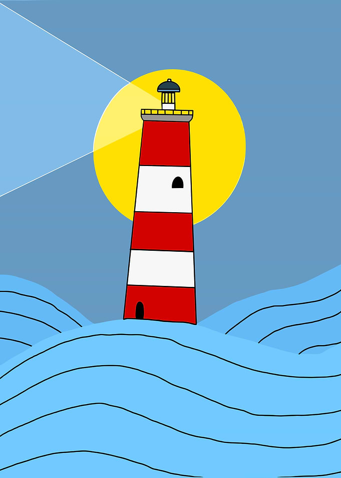 Lighthouse on the Sea