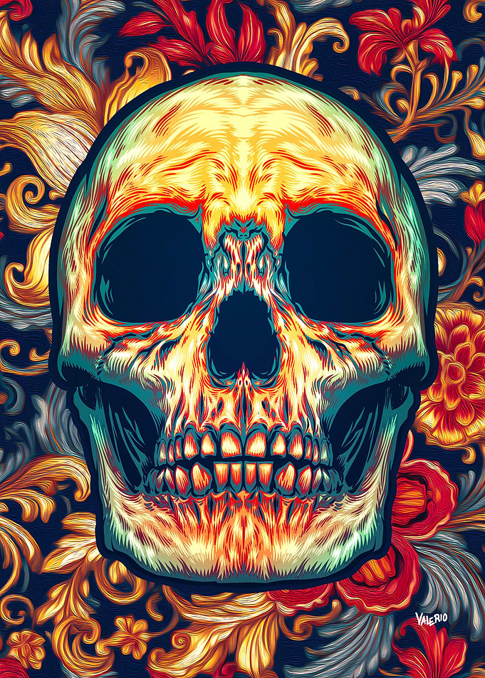 Floral Skull