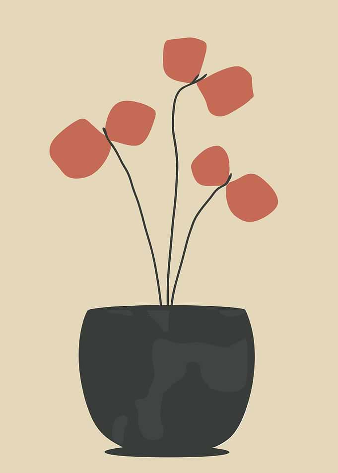 Minimalist Plant Painting