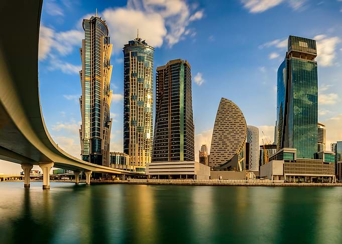 Dubai Skyline with Bridge