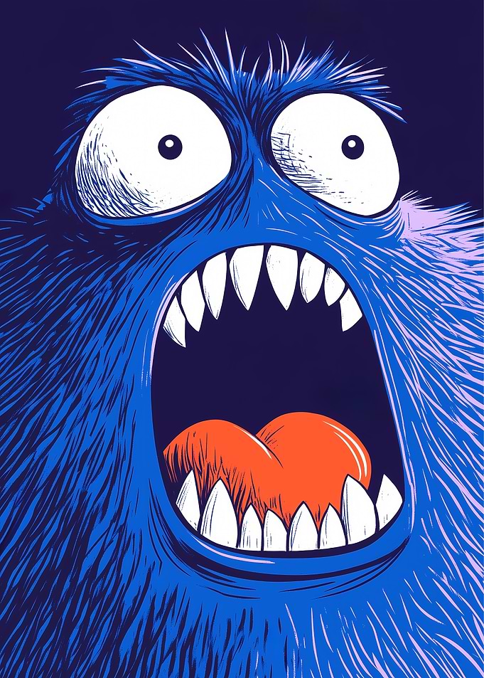 Screaming Blue Monster