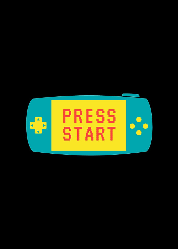Press Start Game Console