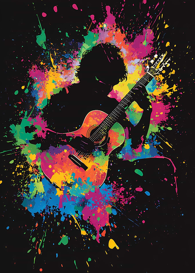 Guitarist in Splatter