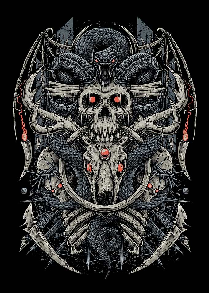 Dark Skull and Serpent