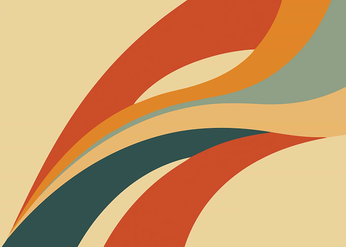 1970s muted waves abstract breeze