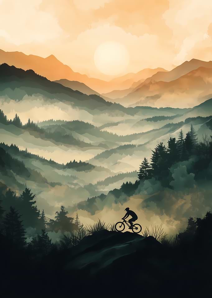 Mountain Biking Sunset