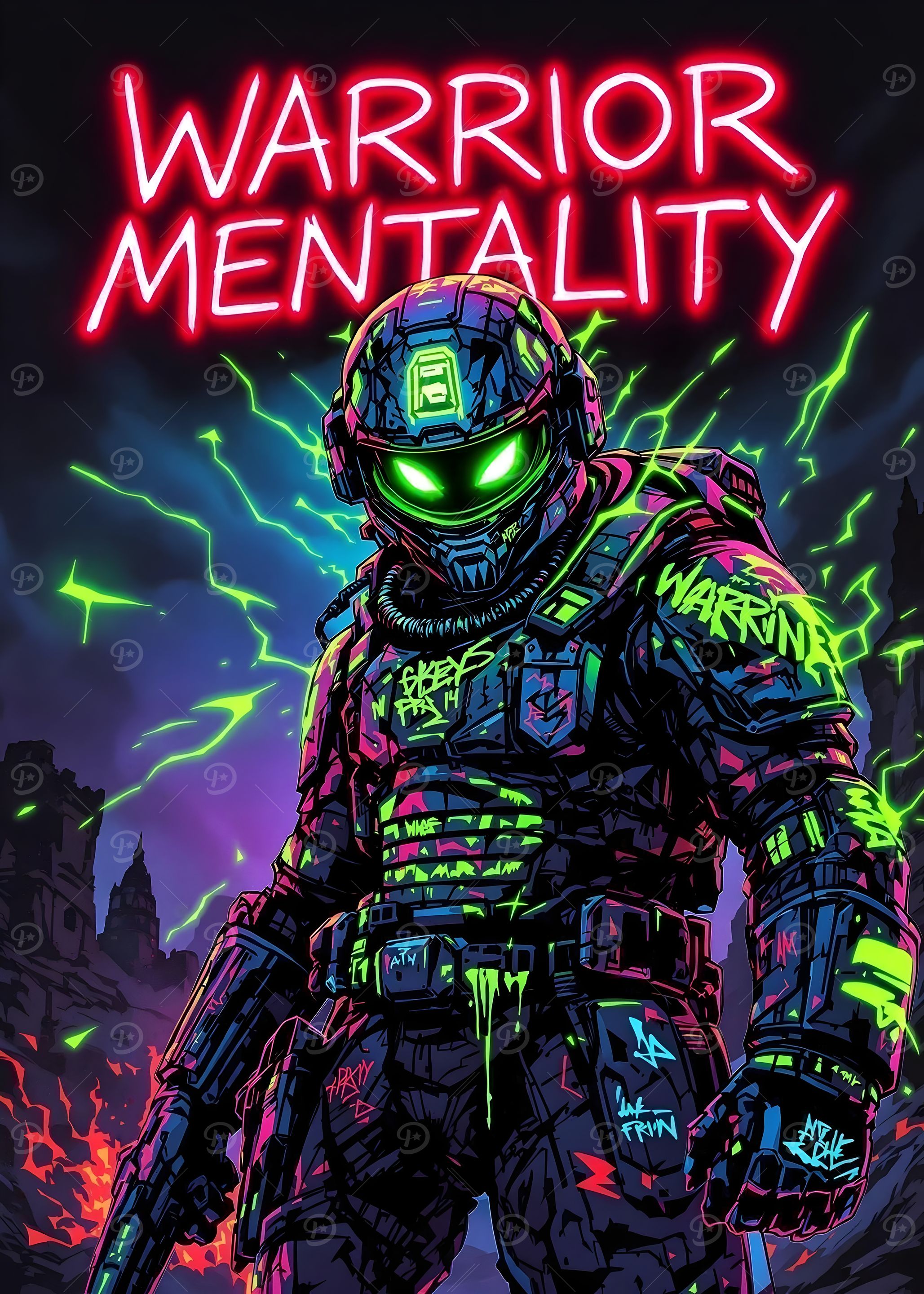Warrior Mentality Art Print