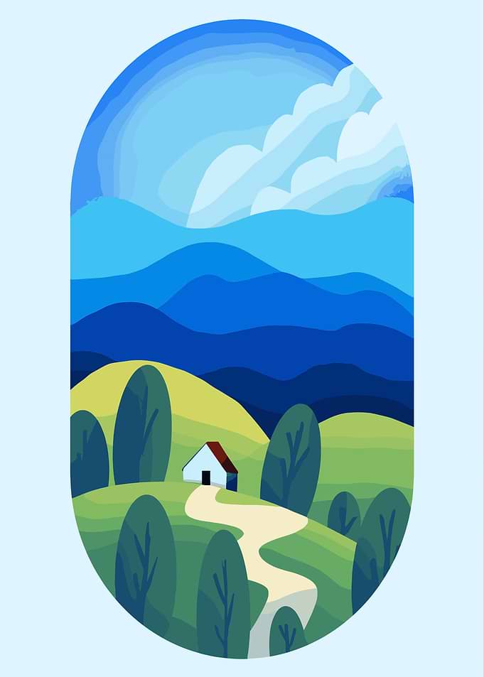 Mountain Home Illustration