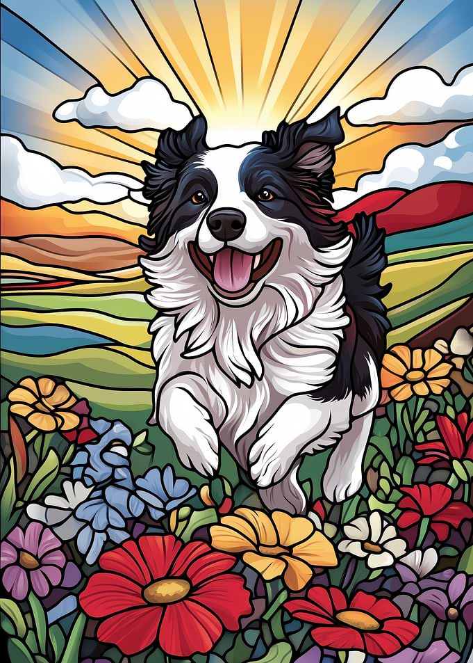 Happy Border Collie in Field