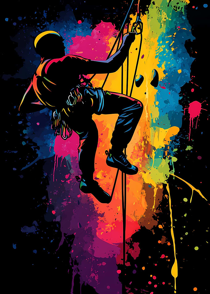 Rock Climbing Silhouette