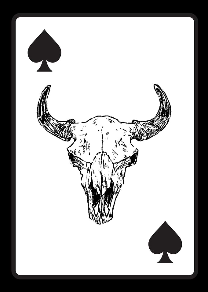 Bull Skull Ace of Spades