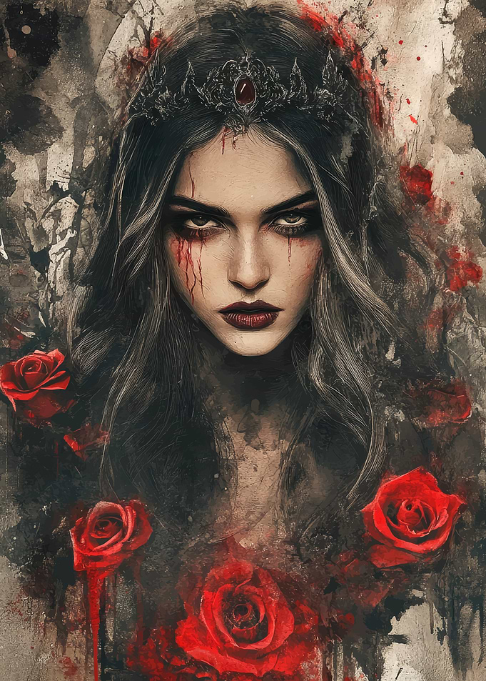 Dark Queen with Roses