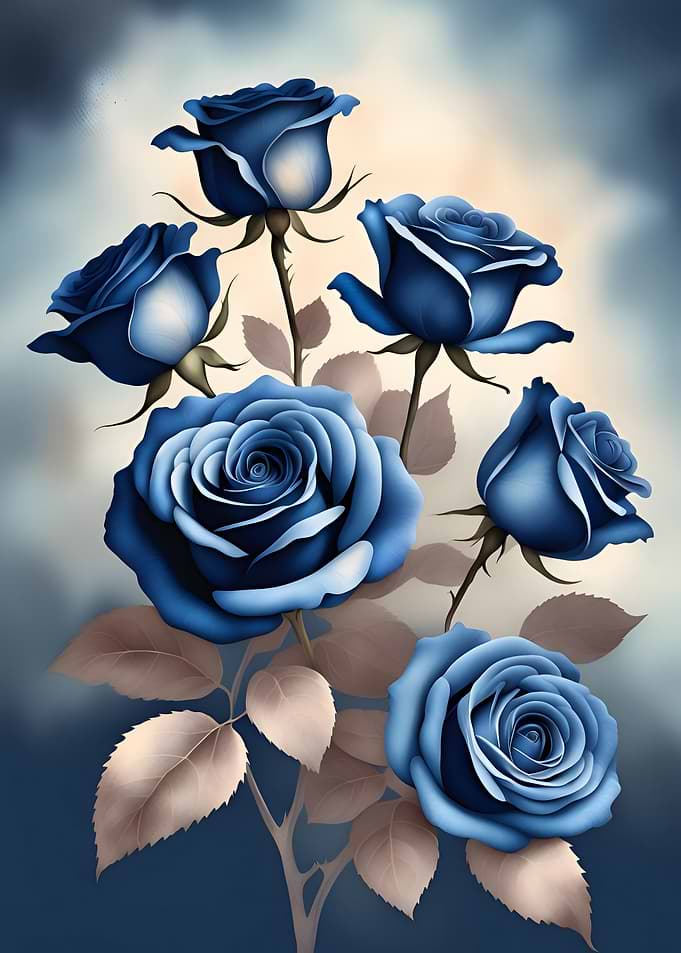 Blue Roses Bouquet